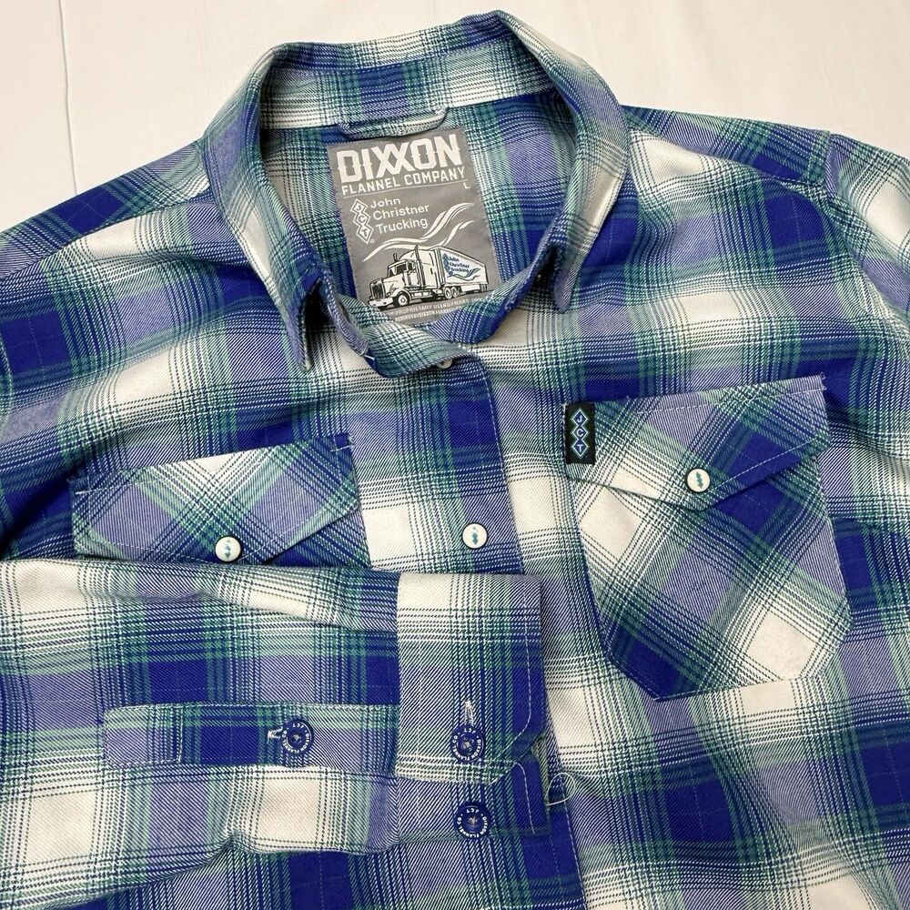 DIXXON FLANNEL CO John Christner Trucking Plaid Button Down Women’s Large